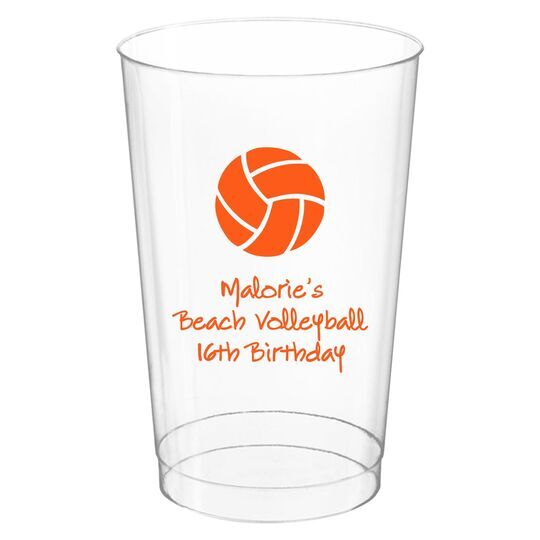 Volleyball Clear Plastic Cups